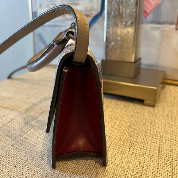 Tory Burch Bon Bon Lizard Embossed Leather Top Handle Bag - Picture 5 of 10